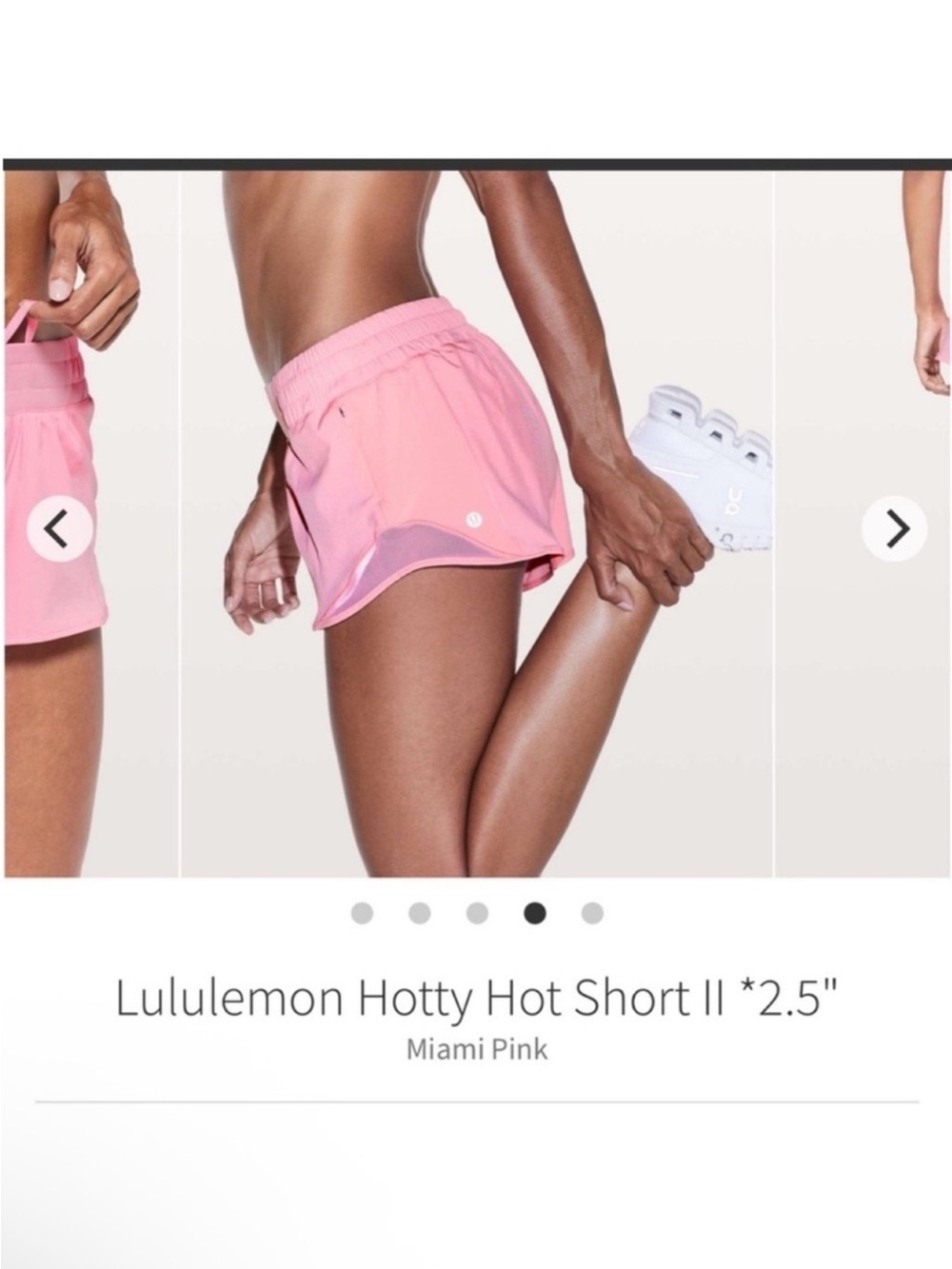 Lululemon Hotty Hot Low Rise Shorts II 2.5" Miami Pink Sz 6 Rare